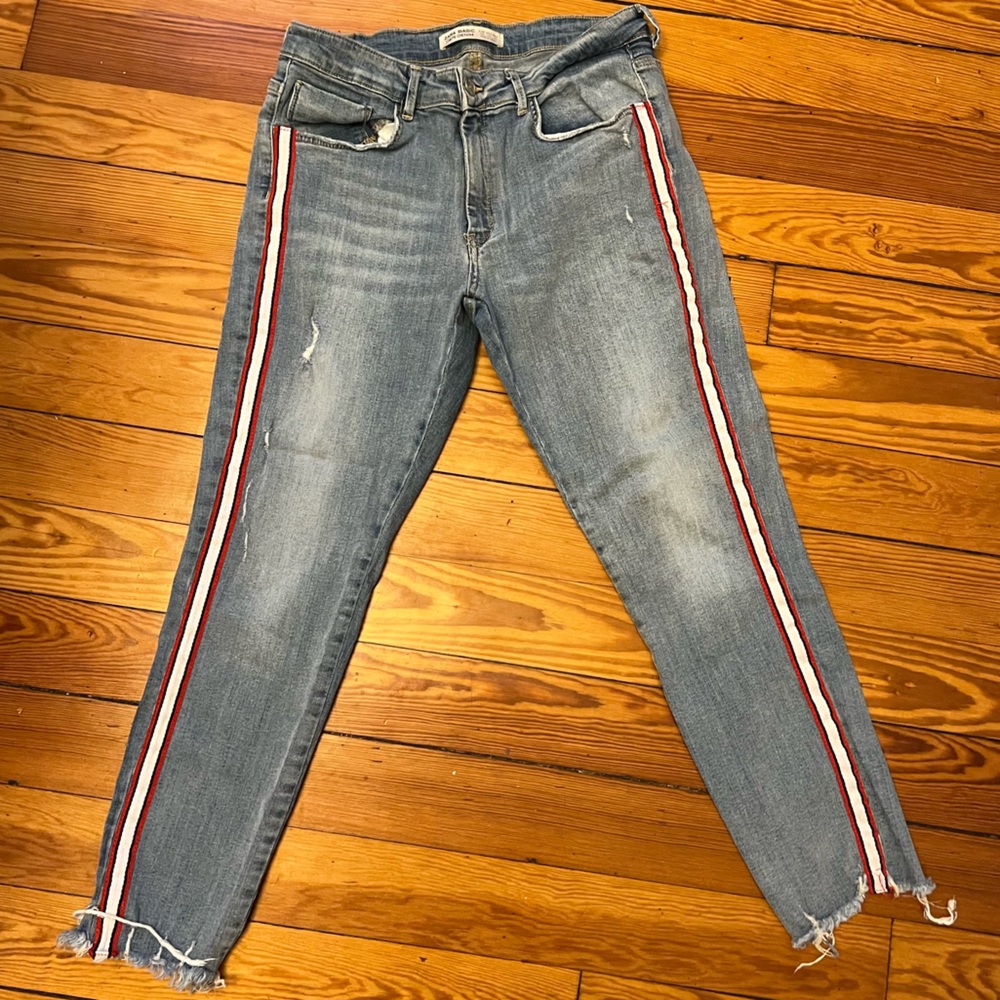 Zara high waisted blue jeans
